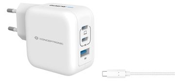 Conceptronic Ladegerät 3Port 67W 2xUSB-C 1xUSB-a+3-in-1 ws von LumaTech