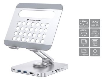 Conceptronic Tablet Halterung inkl 8-in-1 Docking Station si von LumaTech