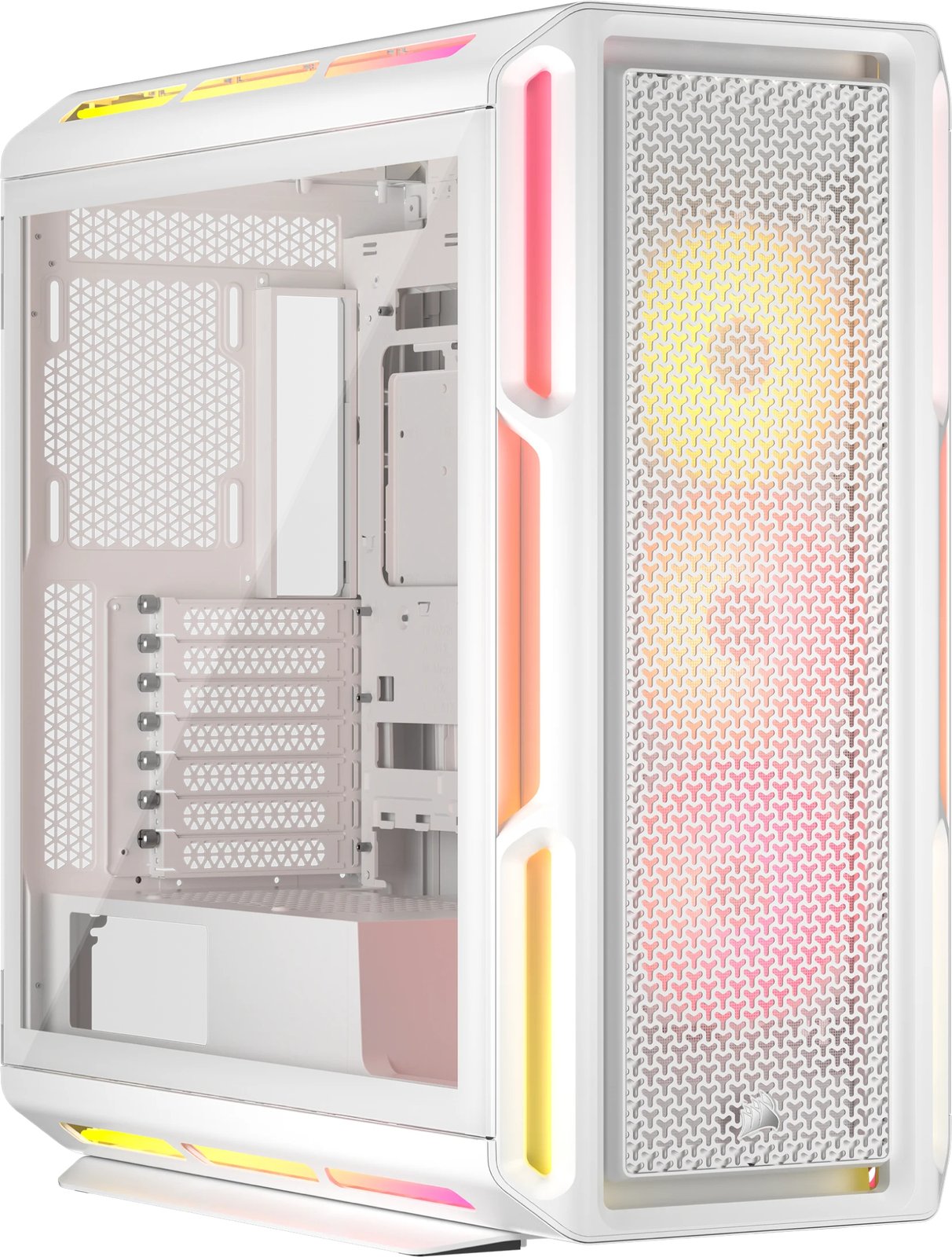Corsair iCUE LINK 5000T LX RGB - Mid tower Gaming - E-ATX - Seitenteil mit Fenster (gehärtetes Glas) - Weiß