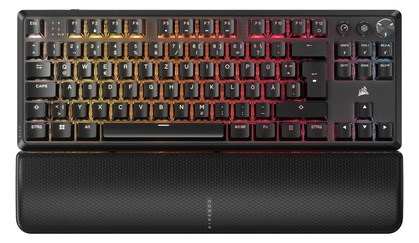 Corsair K70 CORE TKL WIRELESS RGB - Tastatur - TL: Deutsch, QWERTZ