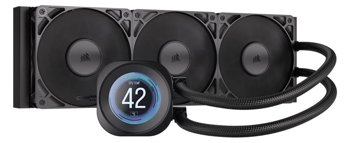 Corsair Nautilus 360 RS - Prozessor-Flüssigkeitskühlsystem - Kühlergröße: 360 mm - (für: AM5, AM4, LGA1851, LGA1700) - Schwarz
