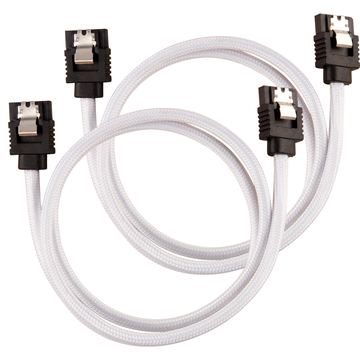 Corsair Premium Sleeved - SATA-Kabel - Serial ATA 150/300/600 - SATA (M) - Weiß von LumaTech