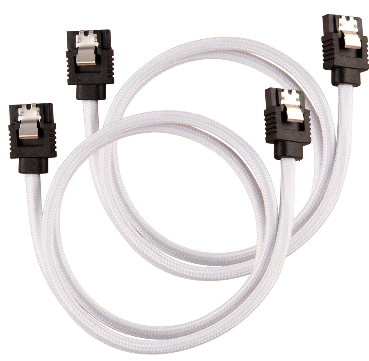 Corsair Premium Sleeved - SATA-Kabel - Serial ATA 150/300/600 - SATA (M) - Weiß