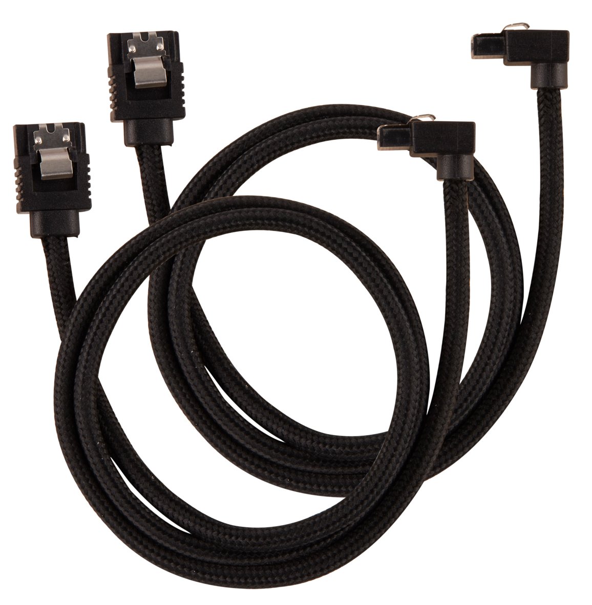Corsair Premium Sleeved - SATA-Kabel - Serial ATA 150/300/600 - SATA (M) - Schwarz