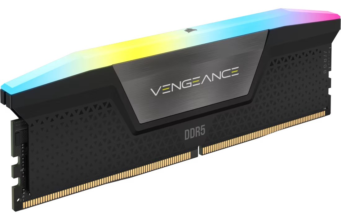 Corsair VENGEANCE RGB DDR5 5200MHz 32GB (1x32GB) Intel XMP AMD EXPO - GREY - 32 GB - DDR5