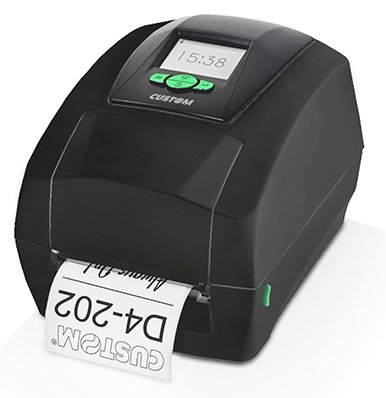 Custom D4 202 - Direkt Wärme/Wärmeübertragung - POS-Drucker - 203 x 203 DPI - 5 ips - 0.06 - 0.2 µm - 12,7 cm