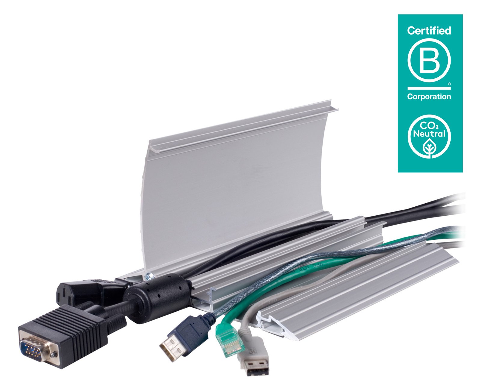 Dataflex Kabel-Floor-Guard - Silber - Addit Kabelschutz 118 cm - gerade 452