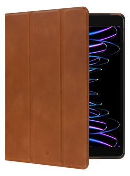dbramante1928 Risskov - Flip-Hülle für Tablet - genarbtes Leder - Hellbraun (10.9 - 11) von LumaTech