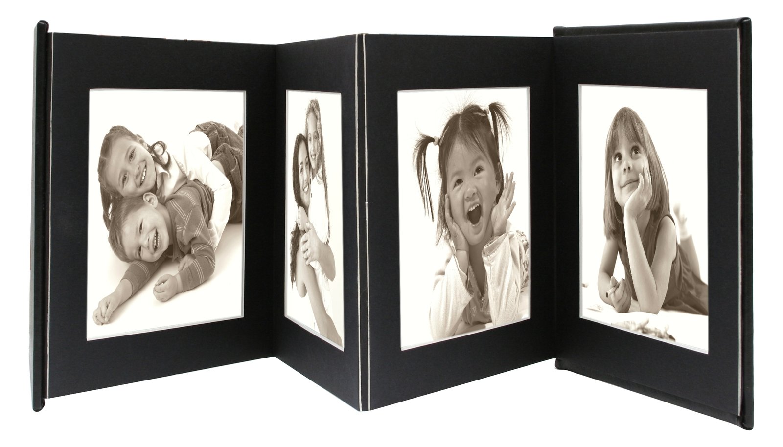 Deknudt Leporello - Schwarz - 8 Blätter - 10 x 15 cm - Leder - 145 mm - 195 mm