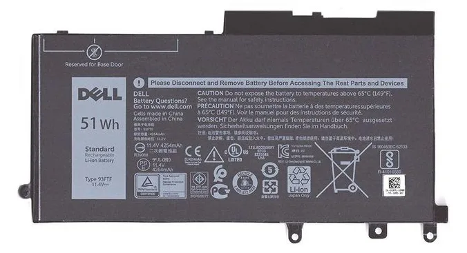 Dell  Laptop-Batterie (gleichwertig mit: Dell D4CMT, Dell 93FTF), Ansicht 2