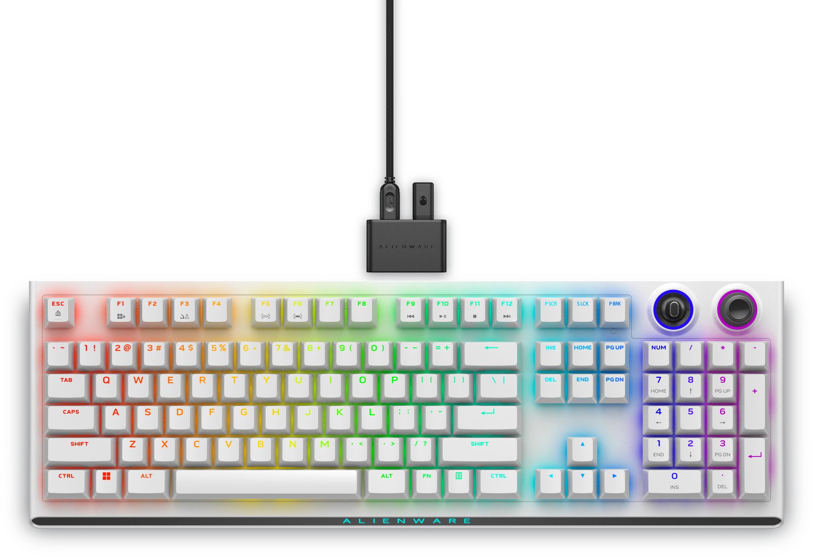 Dell Alienware Tri-Mode AW920K - Tastatur - AlienFX Per-Key RGB / 16,8 Millionen Farben - TL: US, QWERTY