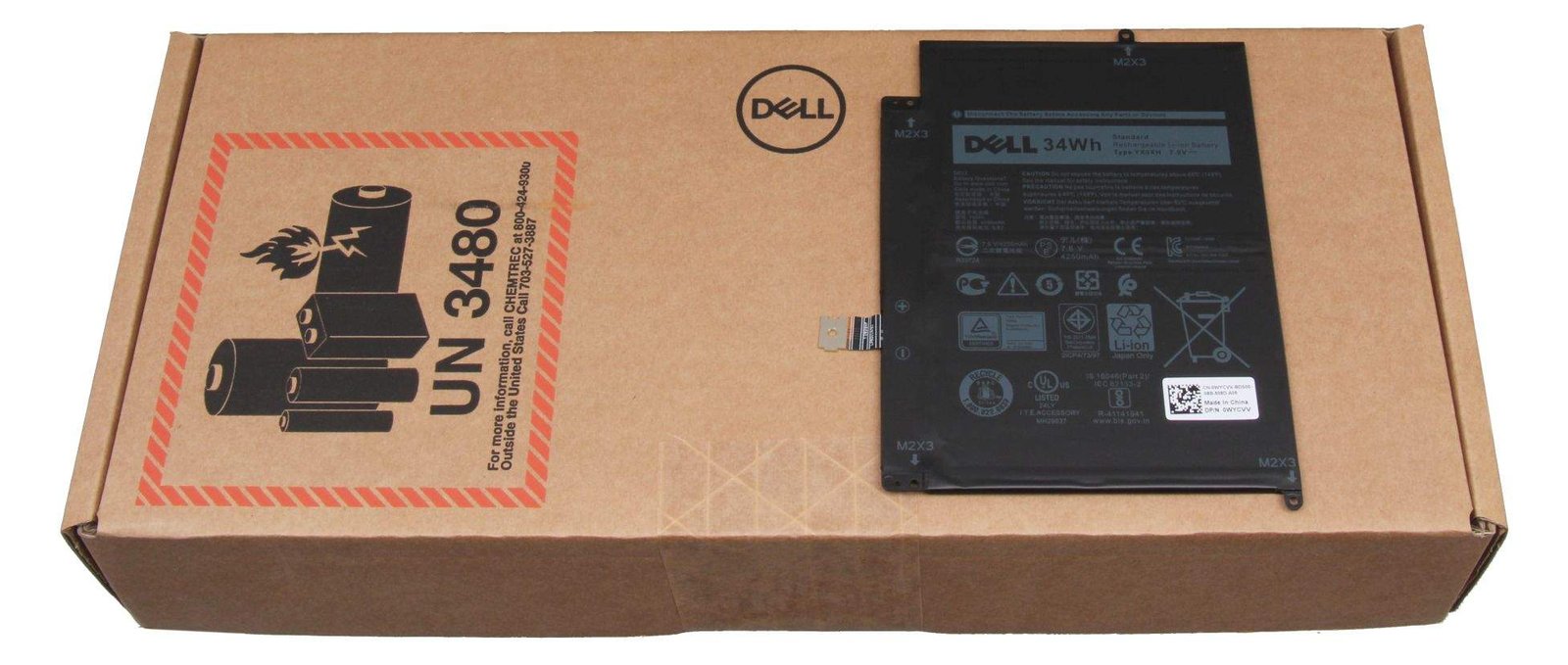 Dell BTRY PRI 34WHR 2C LITH SMP C668F - Batterie - 4.250 mAh