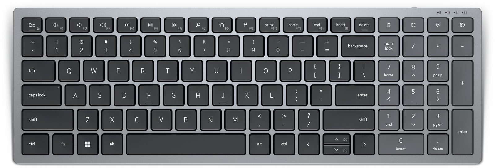 Dell KB740 - Tastatur - kompakt, mehrere Geräte - TL: Nordisch, QWERTY