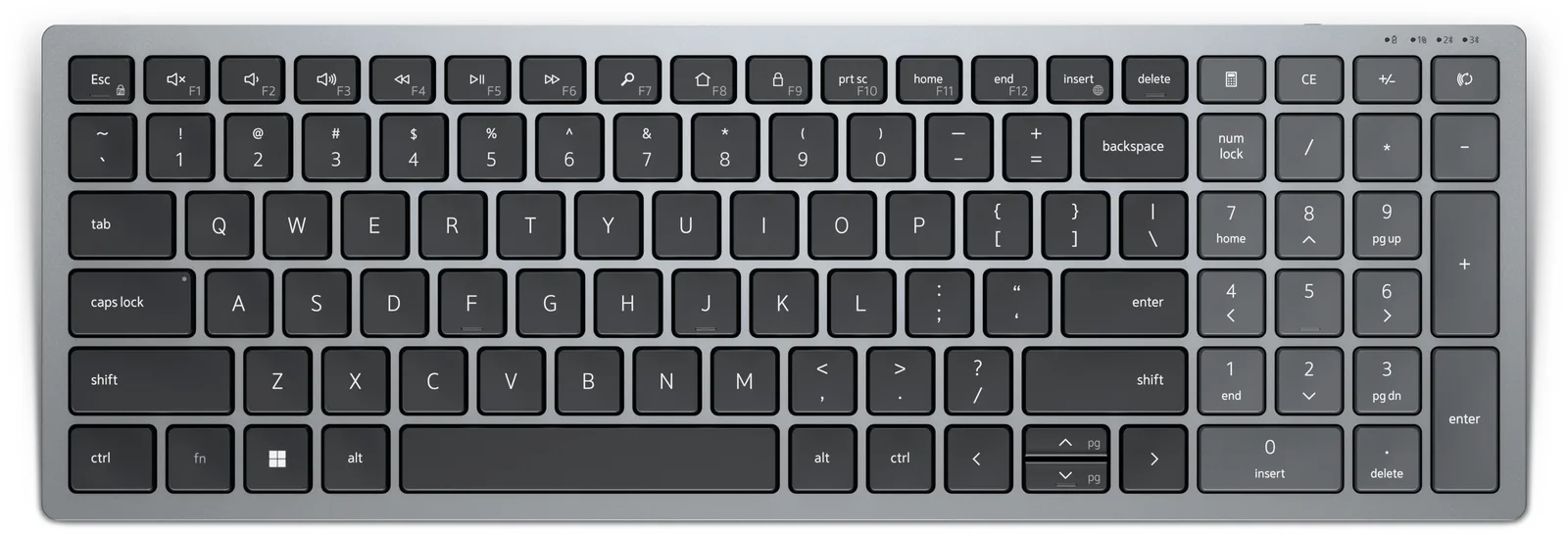 Dell KB740 - Tastatur - kompakt, mehrere Geräte - TL: Nordisch, QWERTY, Ansicht 2