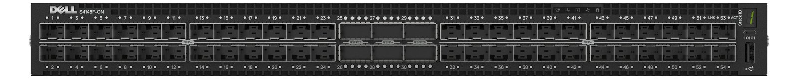 Dell Networking S4148F-ON - Switch - managed - 48 x 10 Gigabit SFP+ + 4 x 100 Gigabit QSFP28 + 2 x 40 Gigabit QSFP+