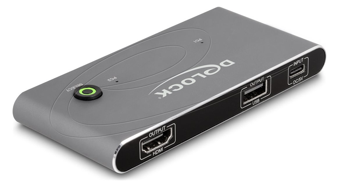 Delock 11486 - 2-Port KVM Switch HDMI - KVM-Umschalter - 2-Port