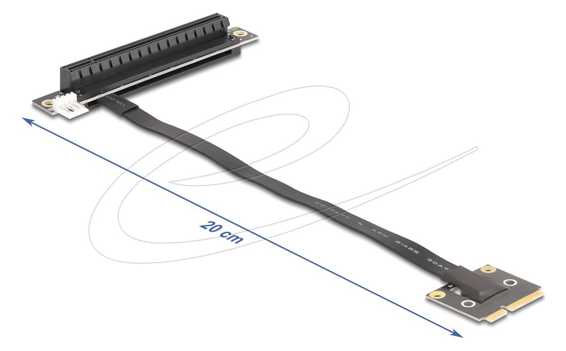 Delock Adapter Mini PCIe Stecker zu 3.0 x16 Slot 90° - Adapter - 0,2 m