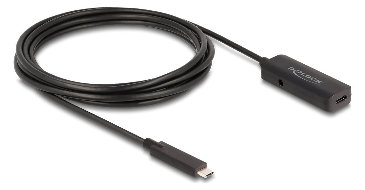 Delock Aktives USB 10 Gbps Verlängerungskabel USB-C 3 m - Digital/Daten - Strom/Netzteil