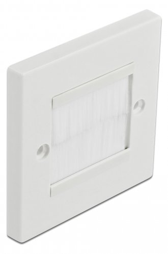 Delock Cable Management Cover 86 x 86 mm with white Brush Strips