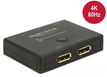 Delock Displayport 2 - 1 Switch bidirectional 4K 60 Hz von LumaTech