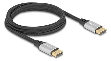 Delock DisplayPort Kabel 16K 60 Hz 2 m silber Metall von LumaTech