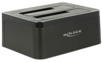 Delock Dual Docking Station SATA HDD > USB 3.0 with Clone Function - Speicher-Controller mit One-Touch-Klonen - 2.5 von LumaTech