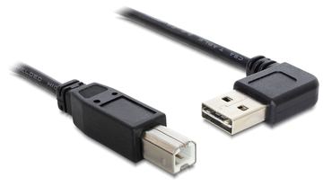 Delock Easy - USB-Kabel - USB (M) links/rechts abgewinkelt, umkehrbar bis USB Typ B (M) von LumaTech