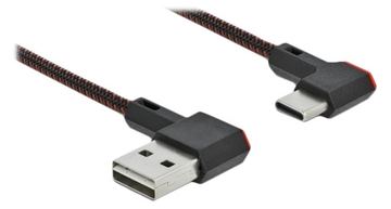 Delock Easy - USB-Kabel - USB (M) links/rechts abgewinkelt, umkehrbar zu 24 pin USB-C (M) von LumaTech