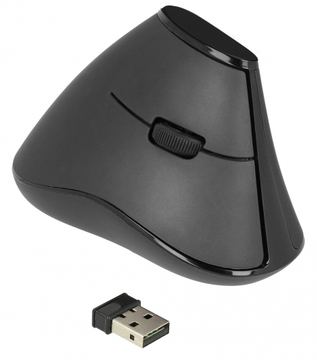 Delock Ergonomic - Vertikale Maus - ergonomisch - Für Rechtshänder - optisch - 5 Tasten - kabellos - 2.4 GHz von LumaTech