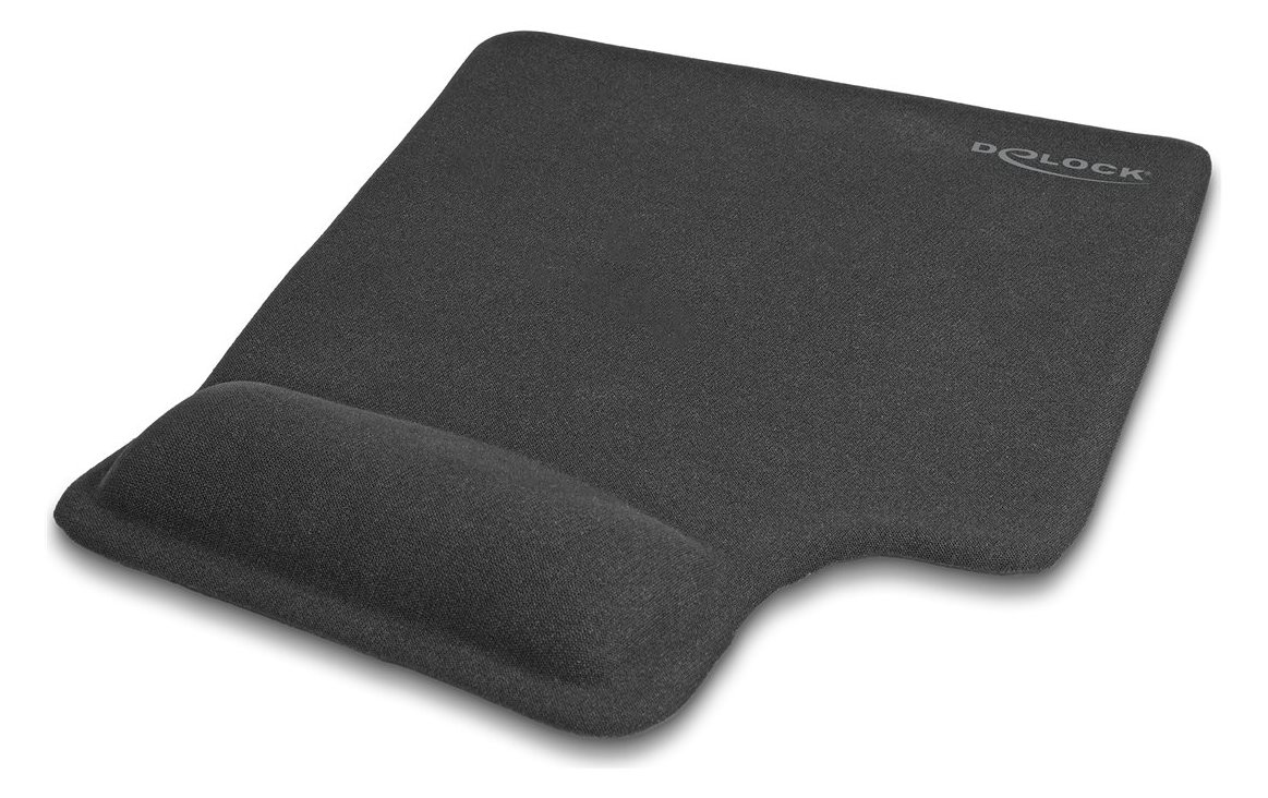 Delock Ergonomisches Mauspad mit Gel Handballenauflage Linkshänder schwarz