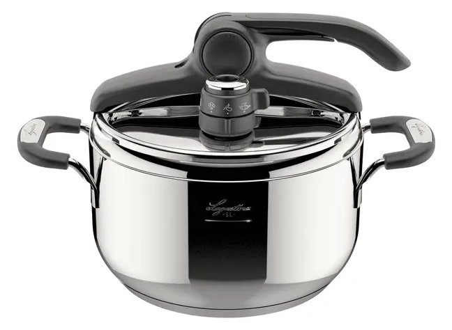 Lagostina 8900524552 - 5 l - Edelstahl - Schwarz - Silikon - 4 Person(en) - Italien