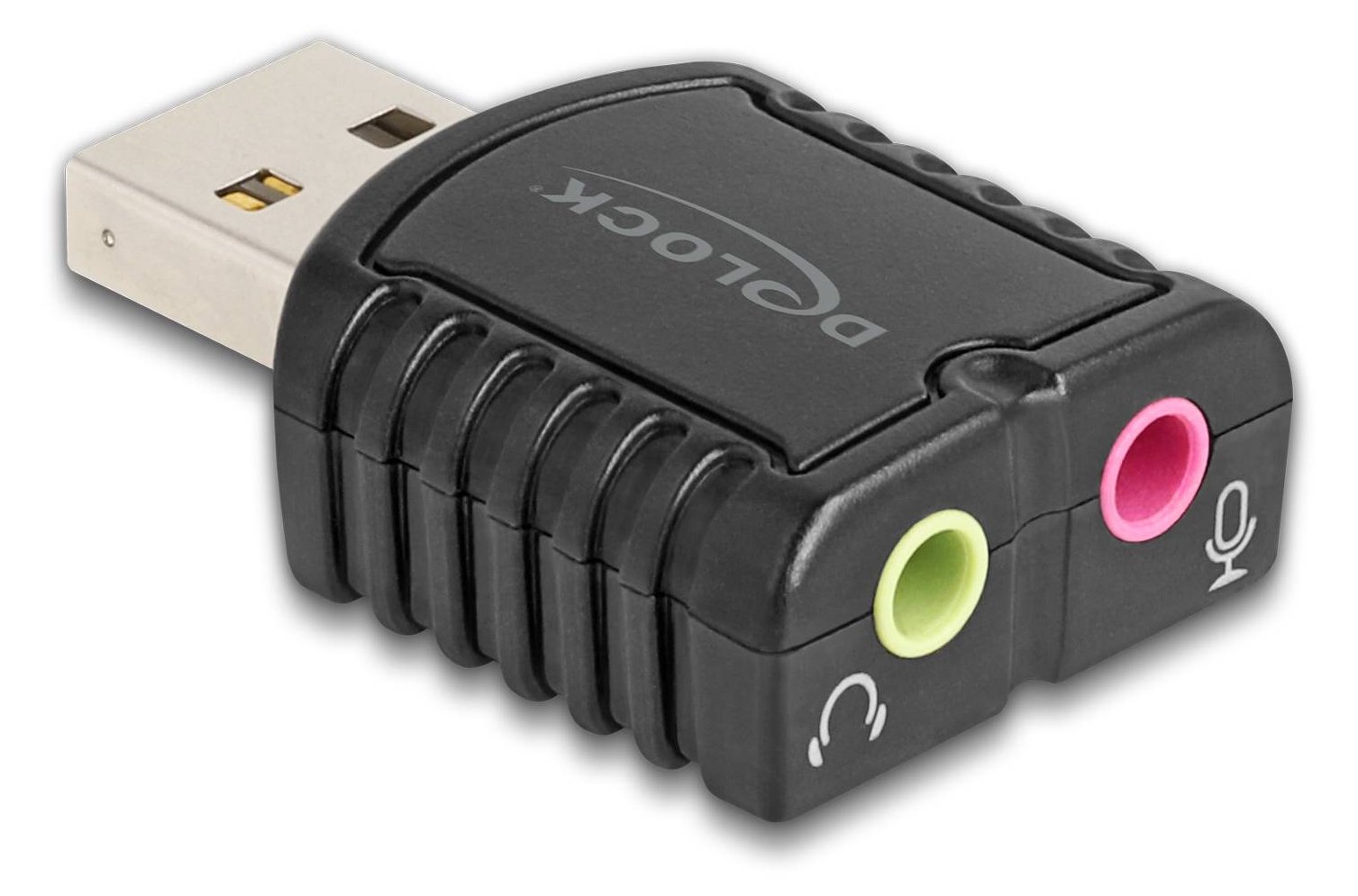Delock Externe USB Soundkarte 24 Bit 96 kHz Plug & Play für Windows MAC Linux Chrome - Soundkarte - 96 KHz