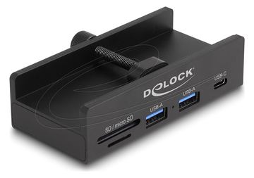 Delock Externer USB 5 Gbps Hub mit 2 x Typ-A 1 Type-C und SD+ Micro Slot von LumaTech