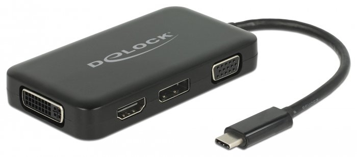 Delock Externer Videoadapter - USB-C - DVI, HDMI, DisplayPort, VGA