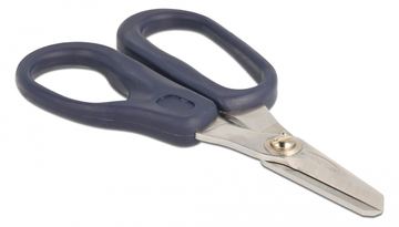 Delock Glasfaserschere für Fasern aus Aramid - Erwachsener - Figurenschnitt - Einzelbild - Blau - Silber - Stahl von LumaTech