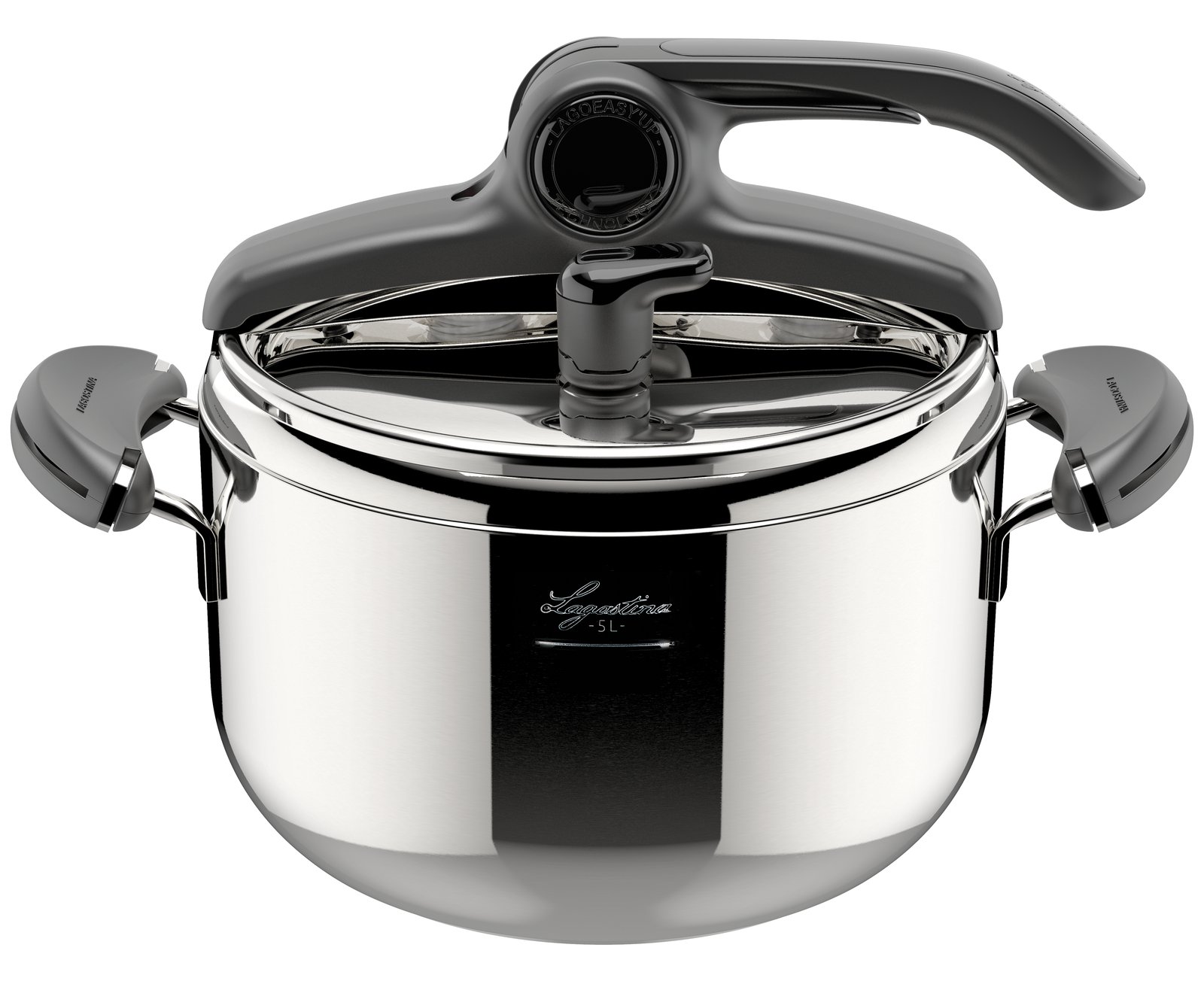 Lagostina Mia Lagoeasy'up - 5 l - Keramik - Gas - Halogen - Induktion - Versiegelte Platte - Edelstahl - 22 cm