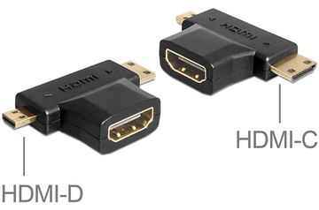Delock HDMI Splitter - HDMI weiblich bis mini HDMI, mikro HDMI männlich von LumaTech
