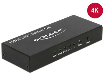 Delock HDMI UHD Splitter 1 x HDMI in > 4 x HDMI out 4K von LumaTech