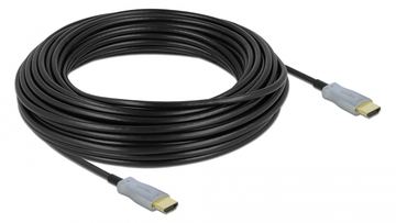 Delock High Speed - HDMI-Kabel - HDMI männlich zu HDMI männlich - 20 m - Glasfaser - Schwarz - 4K Unterstützung von LumaTech