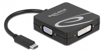 Delock High Speed - Videoadapter - Single Link - USB-C männlich zu DB-15, DVI-I, HDMI, DisplayPort weiblich - 10 cm von LumaTech