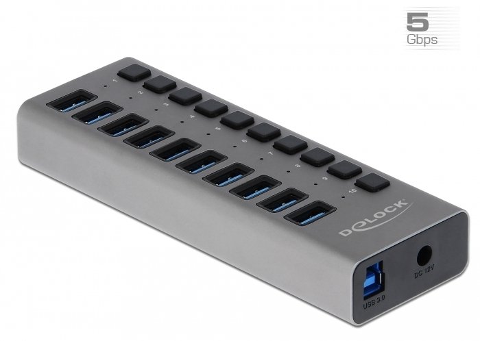 Delock Hub - 10 x SuperSpeed USB 3.0 - Desktop