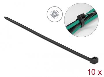 Delock Kabelbinder - UV-beständig - 61 cm - Schwarz (Packung mit 10) von LumaTech