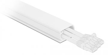 Delock Kabelkanal mit Abdeckung - 1 m - weiß von LumaTech