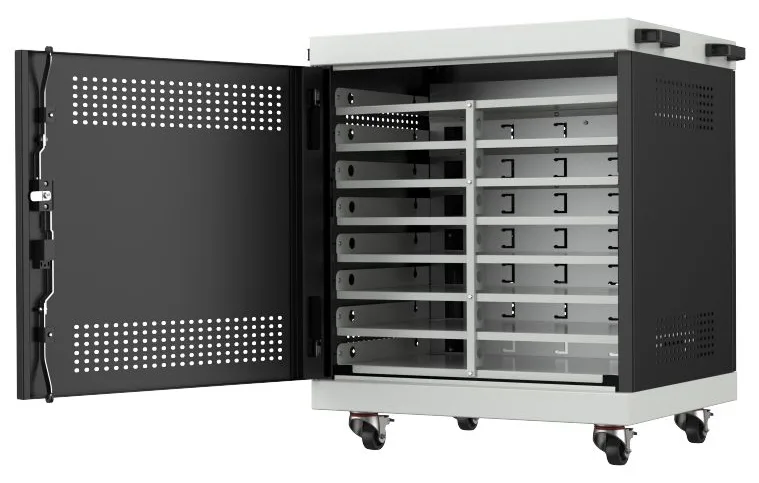 Lanview NOTEBOOK LAPTOP CABINET 14U Rack Cabinet W:650 x D:550 x (LVR14U6555BL-NOTEBOOK-LAPTOP), Ansicht 3