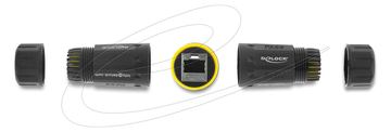Delock Kabelverbinder RJ45 Buchse zu mit M23 Gewinde - Netzwerk von LumaTech