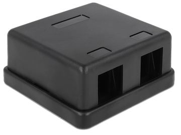 Delock Keystone Surface Mounted Box - Gehäuse mit modularen Einsätzen - Schwarz von LumaTech