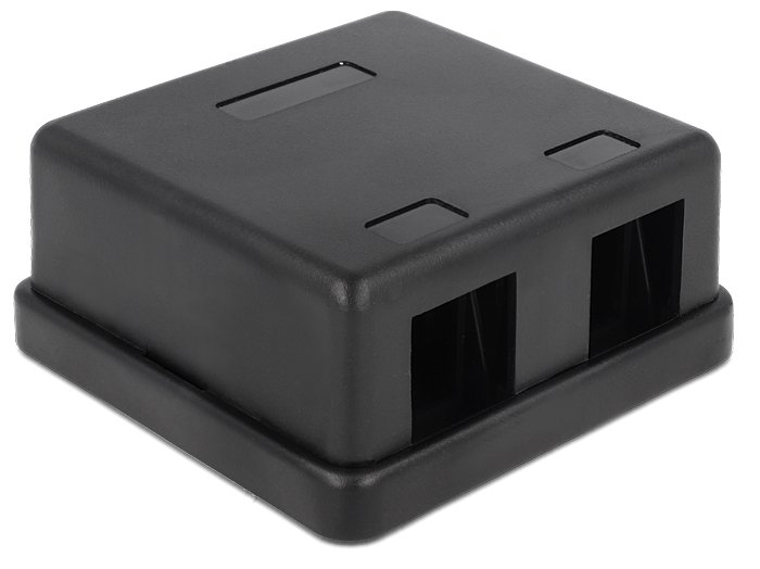 Delock Keystone Surface Mounted Box - Gehäuse mit modularen Einsätzen - Schwarz