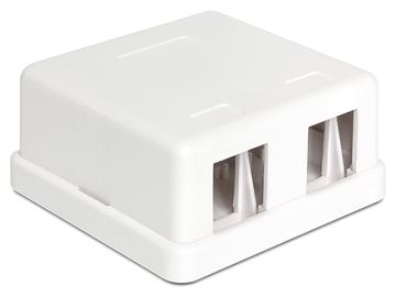 Delock Keystone Surface Mounted Box - Gehäuse mit modularen Einsätzen - Weiß von LumaTech