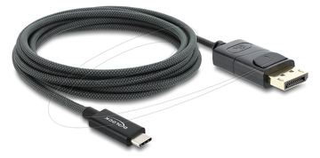 Delock Koaxiales USB Type-C zu DisplayPort Kabel DP Alt Mode 4K 60 Hz mit Geflechtmantel - Kabel - Digital/Daten von LumaTech