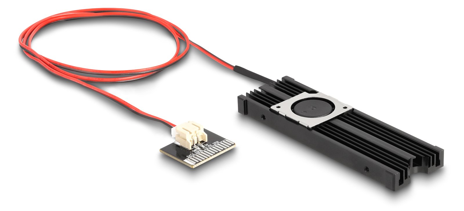 Delock Kühlkoerper mit Lüfter für M.2 SSD 2280 schwarz